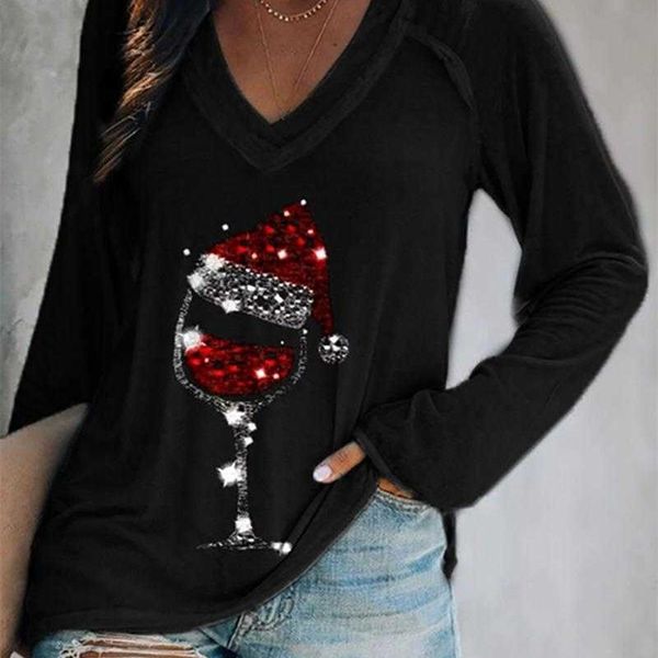 women fashion plus size long sleeve casual sweatshirts female christmas wine glass print v neck long sleeve casual sweatshirt 210716, White
women fashion plus size long sleeve casual sweatshirts female christmas wine glass print v neck long sleeve casual sweatshirt 210716, White