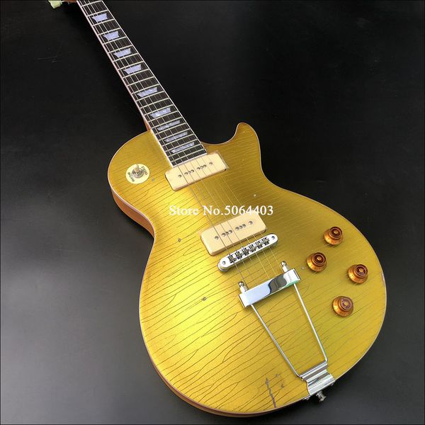 new electric guitar retro do old hand-carved flower basket changqinqiao gold powder paint postage
new electric guitar retro do old hand-carved flower basket changqinqiao gold powder paint postage