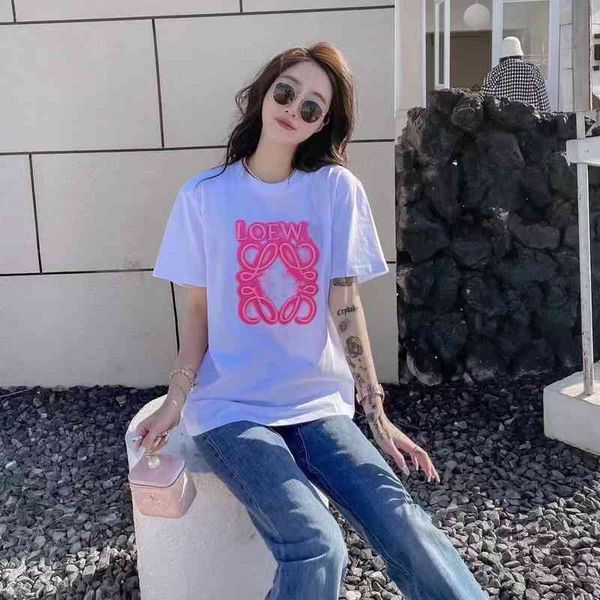 2022 summer new fashion embroidery phosphor short sleeve t-shirt women's loose round neck couple cotton, White
2022 summer new fashion embroidery phosphor short sleeve t-shirt women's loose round neck couple cotton, White