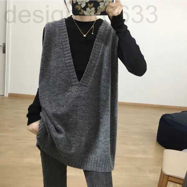 women's knits & tees designer medium length korean simple casual loose sweater women's versatile deep v-neck sleeveless vest 30pn, White
women's knits & tees designer medium length korean simple casual loose sweater women's versatile deep v-neck sleeveless vest 30pn, White