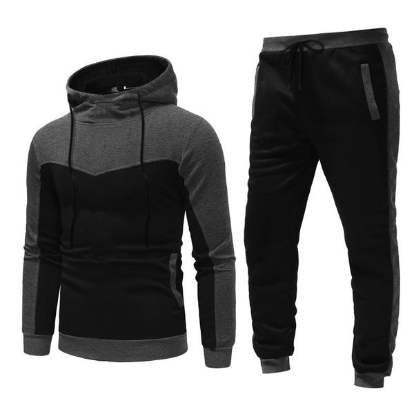 tracksuits men's men's autumn and winter two piece suit fashion patchwork stitching hooded sweater trousers pant tuxedo button set, Gray
tracksuits men's men's autumn and winter two piece suit fashion patchwork stitching hooded sweater trousers pant tuxedo button set, Gray