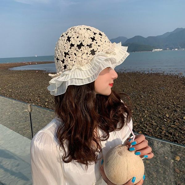 beanie/skull caps lace knit hollow bucket hats crochet thread hat flower cute girls' sweet romance sunshade knitted breathable femalebe, Blue;gray
beanie/skull caps lace knit hollow bucket hats crochet thread hat flower cute girls' sweet romance sunshade knitted breathable femalebe, Blue;gray
