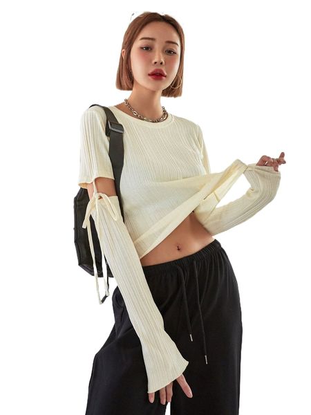 dazy lettuce trim detachable sleeve w886#, White
dazy lettuce trim detachable sleeve w886#, White