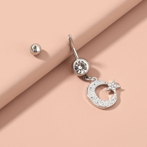 fashion designers accessories foreign trade popular style european and american fashionable cool diamond star moon navel stud decoration fac, Silver
fashion designers accessories foreign trade popular style european and american fashionable cool diamond star moon navel stud decoration fac, Silver