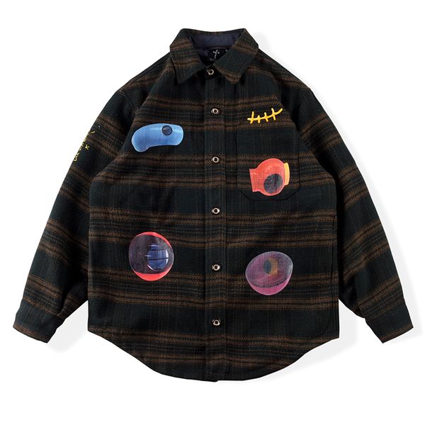 22fw men jacket coat button down shirts thick coats men's embroidery letter warm casual outwear, Black;brown
22fw men jacket coat button down shirts thick coats men's embroidery letter warm casual outwear, Black;brown