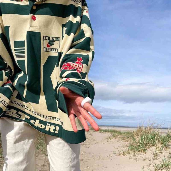 cpfm joint brand hook high street letter loose pullover long sleeve polo shirt men's pure cotton lapel trend in spring and autumn md, White;black
cpfm joint brand hook high street letter loose pullover long sleeve polo shirt men's pure cotton lapel trend in spring and autumn md, White;black