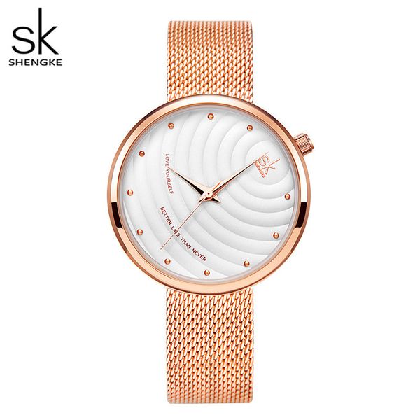 2022 sk women's watch fashion quartz watch waterproof mesh with watch gift, Slivery;brown
2022 sk women's watch fashion quartz watch waterproof mesh with watch gift, Slivery;brown