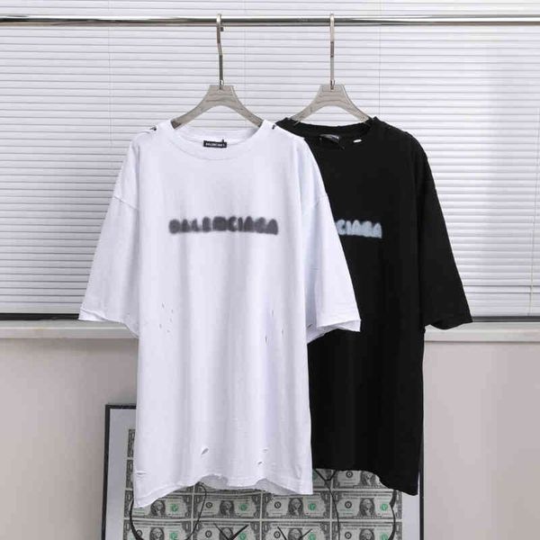 2022 designer bal t shirt 22 latest and higher version of paris b house fuzzy printing hole men's women's short sleeved t-shirt, White;black
2022 designer bal t shirt 22 latest and higher version of paris b house fuzzy printing hole men's women's short sleeved t-shirt, White;black