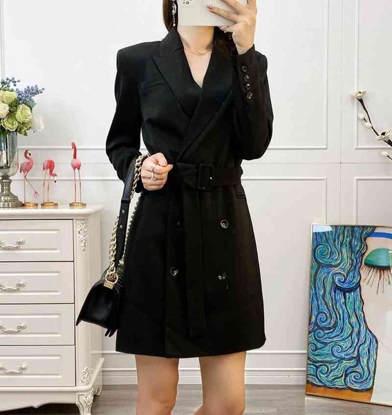 women's trench coats yu feihong's same double breasted triacetacid medium and long windbreaker coat, Tan;black
women's trench coats yu feihong's same double breasted triacetacid medium and long windbreaker coat, Tan;black