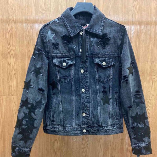 high version mens designer jean jacket outwear leather pentacle embroidery a 2022mirs clothes jackets locomotive coat outside men clothing, Black;brown
high version mens designer jean jacket outwear leather pentacle embroidery a 2022mirs clothes jackets locomotive coat outside men clothing, Black;brown