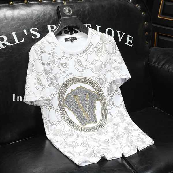 men's t-shirts designer 2022 summer new european diamond printing casual men's round neck short sleeve t-shirt, White;black
men's t-shirts designer 2022 summer new european diamond printing casual men's round neck short sleeve t-shirt, White;black