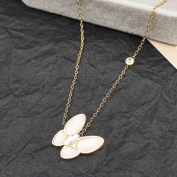 korean style normcore opal butterfly pendant necklace for women summer new simple ins beautiful titanium steel clavicle chain, Silver
korean style normcore opal butterfly pendant necklace for women summer new simple ins beautiful titanium steel clavicle chain, Silver