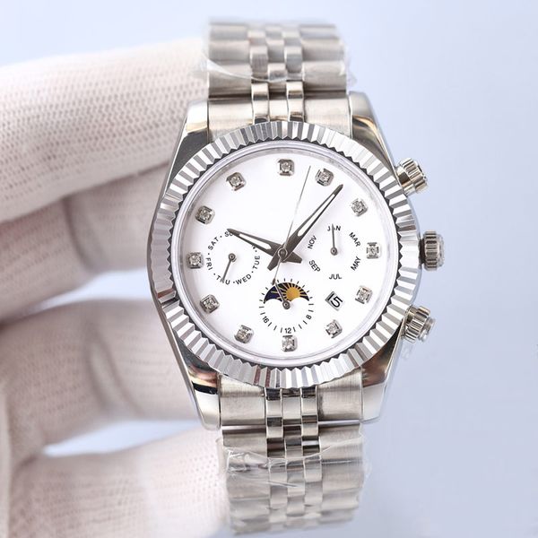 automatic mechanical watch mens watches 41mm stainless steel wristband sapphire men classic fashion wristwatch montre de luxe, Slivery;brown
automatic mechanical watch mens watches 41mm stainless steel wristband sapphire men classic fashion wristwatch montre de luxe, Slivery;brown