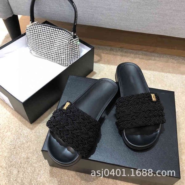 handmade beaded slippers slippers women's spring and summer net red wear flat bottomed thick non slip flip flops on the beach yxov, Black
handmade beaded slippers slippers women's spring and summer net red wear flat bottomed thick non slip flip flops on the beach yxov, Black
