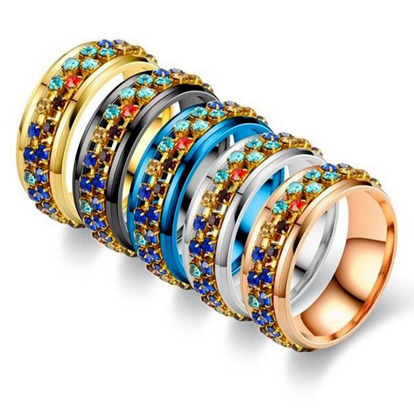 spinner band ring for women men anxiety relief 6mm fidget stainless steel cz rhinestone perfect weddings parties celebrations, Silver
spinner band ring for women men anxiety relief 6mm fidget stainless steel cz rhinestone perfect weddings parties celebrations, Silver