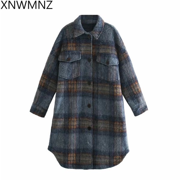 xnwmnz za women aesthetic oversized woolen plaid overshirt coat wool blends outfit checked long shirt jacket large size overcoat 210513, Black
xnwmnz za women aesthetic oversized woolen plaid overshirt coat wool blends outfit checked long shirt jacket large size overcoat 210513, Black