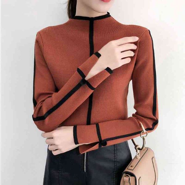 fashion pullover sweater women autumn winter solid color slim long sleeve turtleneck bottom, White
fashion pullover sweater women autumn winter solid color slim long sleeve turtleneck bottom, White