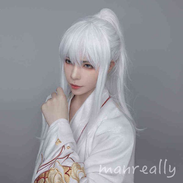 12" short wigs ponytail white straight for women men boy male synthetic hair with bangs cosplay anime costume daily wig 220622, Black
12" short wigs ponytail white straight for women men boy male synthetic hair with bangs cosplay anime costume daily wig 220622, Black