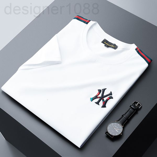 men's t-shirts designer mercerized cotton short sleeve t-shirt men's fashion versatile embroidered slim fit summer new korean vers, White;black
men's t-shirts designer mercerized cotton short sleeve t-shirt men's fashion versatile embroidered slim fit summer new korean vers, White;black