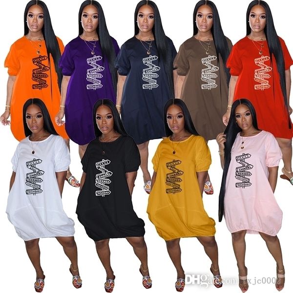 designers women summer casual dresses letter printed bubble lantern t-shirt loose one piece skirt short sleeve dress, Black;gray
designers women summer casual dresses letter printed bubble lantern t-shirt loose one piece skirt short sleeve dress, Black;gray