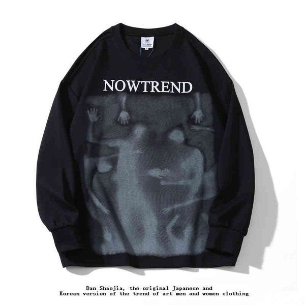 european and american ulzzang fashion br high street bf dark print long sleeved sweater for men women loose versatile plush, Black
european and american ulzzang fashion br high street bf dark print long sleeved sweater for men women loose versatile plush, Black