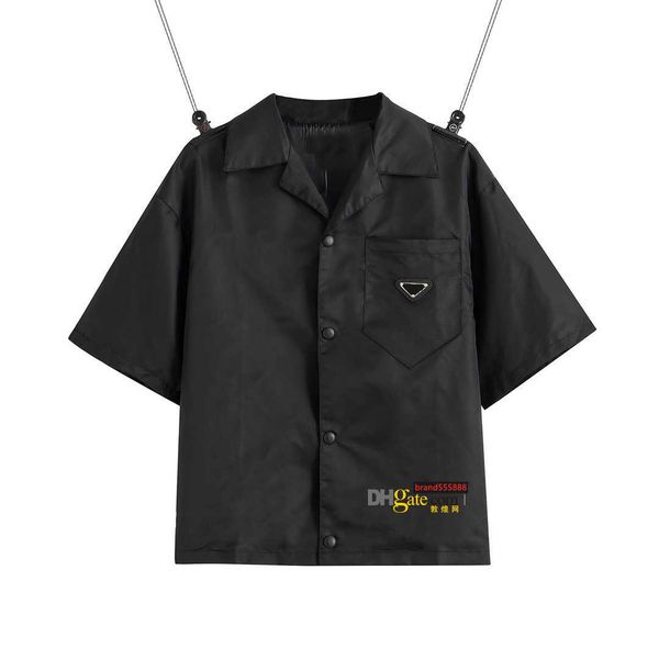 2021 united states european womens mens shirt casual brand short blouses classic inverted triangle loose imported high-quality nylon tooling, White;black
2021 united states european womens mens shirt casual brand short blouses classic inverted triangle loose imported high-quality nylon tooling, White;black