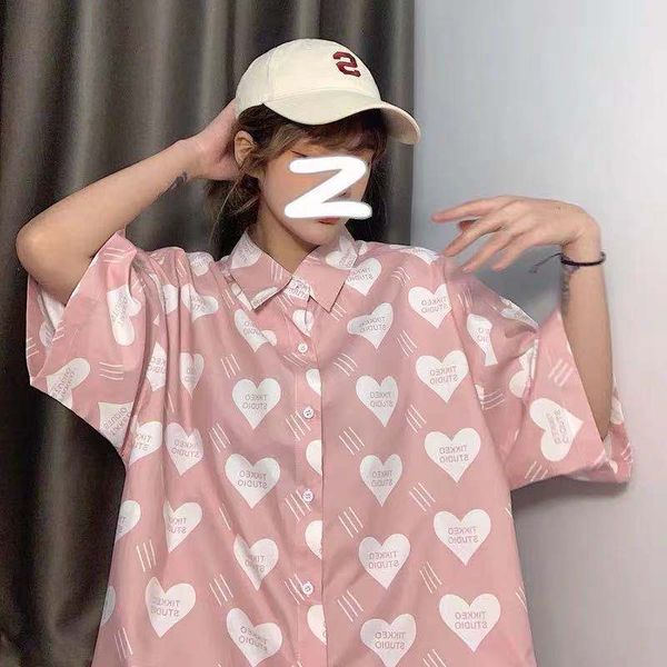 qweek harajuku heart print shirt women kawaii pink short sleeve blouse female korean style hawaii beach y2k cute streetwear, White
qweek harajuku heart print shirt women kawaii pink short sleeve blouse female korean style hawaii beach y2k cute streetwear, White