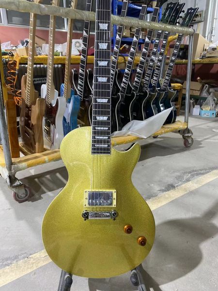 standard electric guitar gold color single pickup mahogany body rosewood fingerboard guitarar
standard electric guitar gold color single pickup mahogany body rosewood fingerboard guitarar