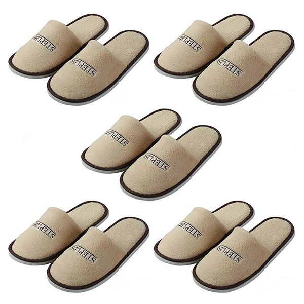 5 pairs of plush slippers disposable closed slippers l disposable slippers terry style breathable soft gray shoes l, Black
5 pairs of plush slippers disposable closed slippers l disposable slippers terry style breathable soft gray shoes l, Black