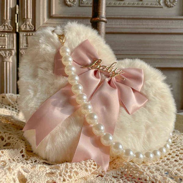 xiuya kawaii pouco lolita saco para as mulheres bonito corao bowknot de pele com corrente prola feminino pequena bolsa 220601
xiuya kawaii pouco lolita saco para as mulheres bonito corao bowknot de pele com corrente prola feminino pequena bolsa 220601