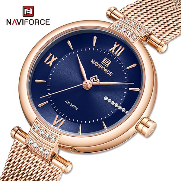 naviforce luxury brand watches for women fashion roman scale with diamond ladies quartz wristwatch steel band waterproof clock
naviforce luxury brand watches for women fashion roman scale with diamond ladies quartz wristwatch steel band waterproof clock