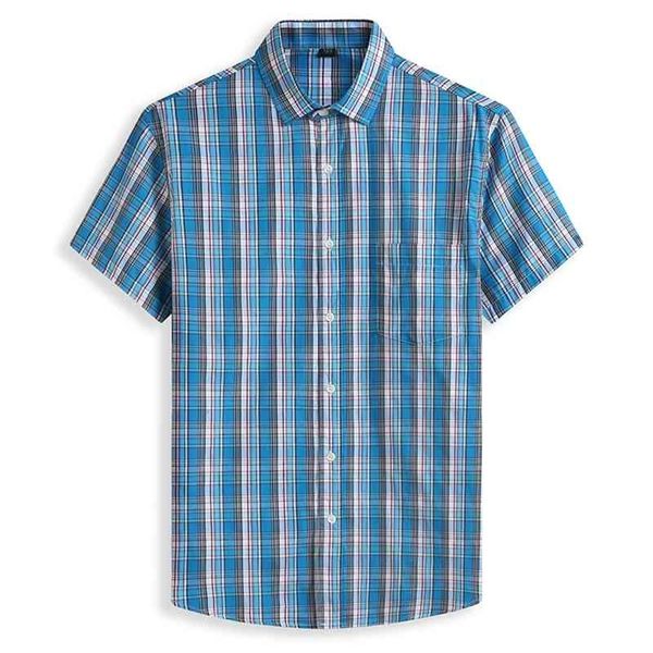 plus size large short sleeve men cotton summer comforable plaid mens shirts fashion casual classic style plaid shirt male 8xl 210331, White;black
plus size large short sleeve men cotton summer comforable plaid mens shirts fashion casual classic style plaid shirt male 8xl 210331, White;black
