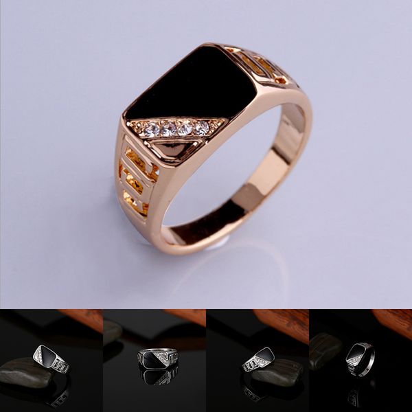 fashion male jewelry classic gold color rhinestones wedding ring high quatity black enamel rings for men christmas party gift 220719, Silver
fashion male jewelry classic gold color rhinestones wedding ring high quatity black enamel rings for men christmas party gift 220719, Silver