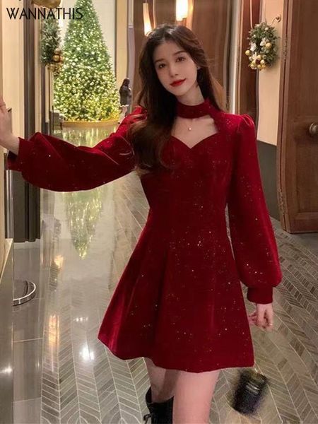 velvet women party dress bright hollow out folds shrug elegant fashion chic christmas mini dress for new year2022, Black;gray
velvet women party dress bright hollow out folds shrug elegant fashion chic christmas mini dress for new year2022, Black;gray