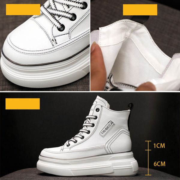 7cm platform wedge sneakers hidden heel high genuine leather women casual shoes sneakers za fashion casual boots white, Black;yellow
7cm platform wedge sneakers hidden heel high genuine leather women casual shoes sneakers za fashion casual boots white, Black;yellow