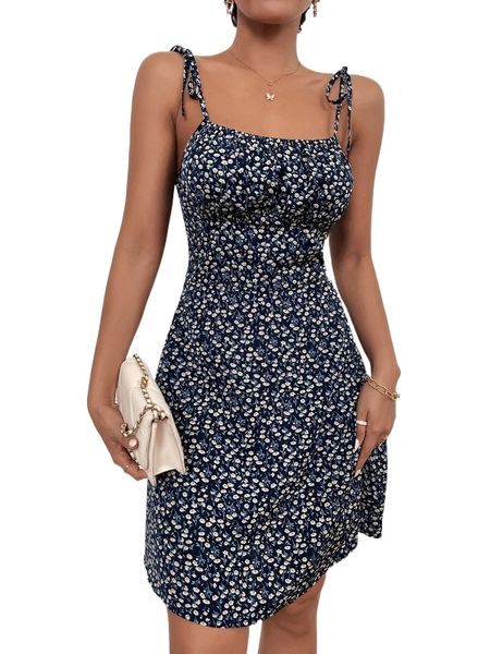 ditsy floral ruched bust cami dress l0ug#, Black;gray
ditsy floral ruched bust cami dress l0ug#, Black;gray
