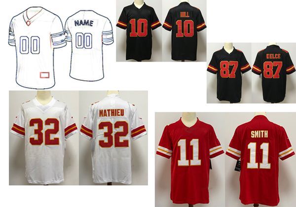 football jerseys mens summer short-sleeved t shirt design 87 kelce 32 mathieu 55 clark 10 hill 95 jones rugby clothing customization team na, Black;red
football jerseys mens summer short-sleeved t shirt design 87 kelce 32 mathieu 55 clark 10 hill 95 jones rugby clothing customization team na, Black;red
