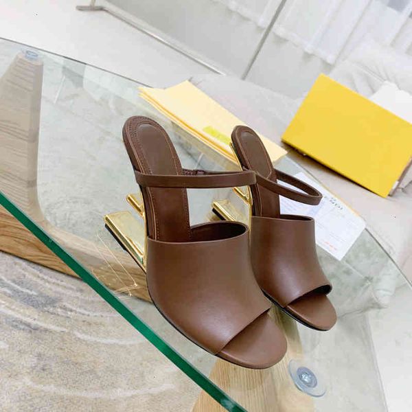 f sculpted brown high-heeled slippers metallic high heels open toes slip-on slides calfskin leather outsole sandals for women luxury u90u, Black
f sculpted brown high-heeled slippers metallic high heels open toes slip-on slides calfskin leather outsole sandals for women luxury u90u, Black