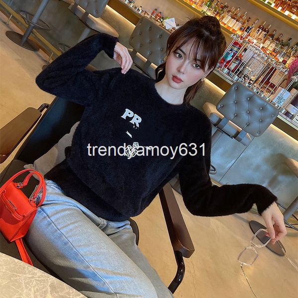 women's sweaters 21 autumn and winter product p family pure black plush round neck sweater letter simple temperament slim, White;black
women's sweaters 21 autumn and winter product p family pure black plush round neck sweater letter simple temperament slim, White;black