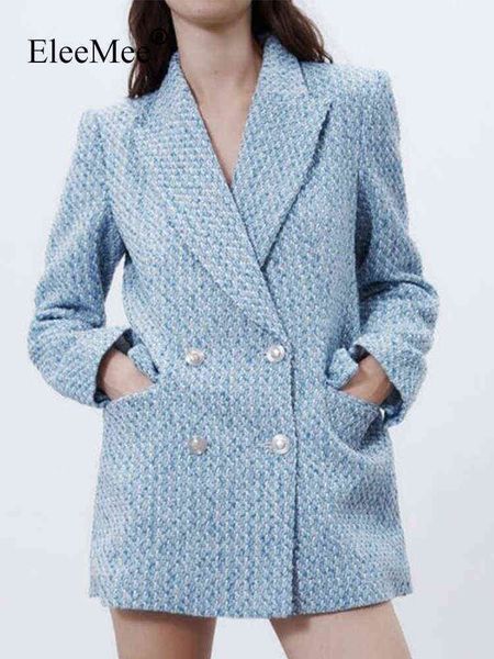 eleemee blazer for women 2022 new autumn jacket double breasted ins fashion tailored collar office female coat size l220714, White;black
eleemee blazer for women 2022 new autumn jacket double breasted ins fashion tailored collar office female coat size l220714, White;black