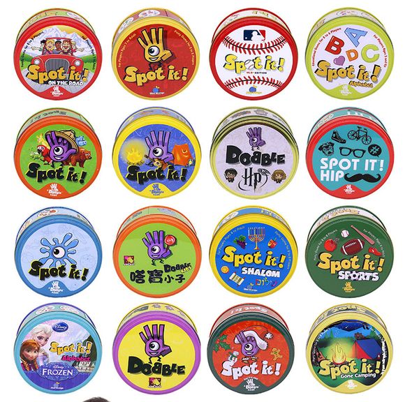 17 styles spot it games dobble cards with metal box gone camping toys on the road animals board deck game for family kids gift
17 styles spot it games dobble cards with metal box gone camping toys on the road animals board deck game for family kids gift