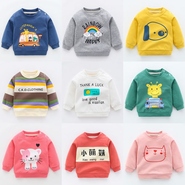 hoodies & sweatshirts cartoon for girls unicorn children sweats 220823, Black