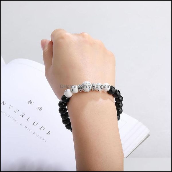 link chain bracelets jewelry classic 8mm tiger eye bracelet natural stone glass beads handmade micro pave zircon braclet for men yoga dhhfc, Black
link chain bracelets jewelry classic 8mm tiger eye bracelet natural stone glass beads handmade micro pave zircon braclet for men yoga dhhfc, Black