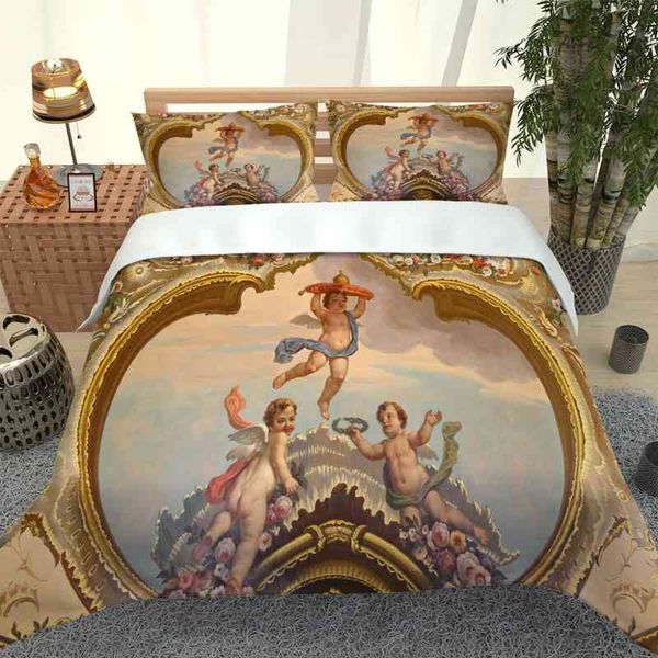 3d angel bedding set golden luxury bedclothes european pattern duvet cover retro chain comforter 3 piece for girls boys
3d angel bedding set golden luxury bedclothes european pattern duvet cover retro chain comforter 3 piece for girls boys