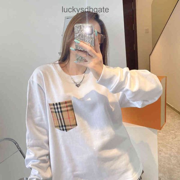 brand designer b br hoodies and coats high grade high-value sweater round neck check stitching couple's casual loose pullover top, Black
brand designer b br hoodies and coats high grade high-value sweater round neck check stitching couple's casual loose pullover top, Black