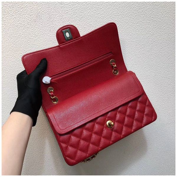 7 colors women shoulder bags women's chain crossbody bag fashion genuine leather caviare classic purse designers bags handbag 26cm chan, Red;black
7 colors women shoulder bags women's chain crossbody bag fashion genuine leather caviare classic purse designers bags handbag 26cm chan, Red;black