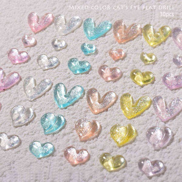 30pcs mixed color nail art rhinestone crooked heart fashion fingernail diy spar cat eye decoration accessories y220408, Black
30pcs mixed color nail art rhinestone crooked heart fashion fingernail diy spar cat eye decoration accessories y220408, Black
