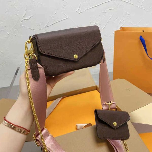 designer ladies handbag original date code three-piece suit wallet handheld shoulder messenger bag multi 002, Brown;gray
designer ladies handbag original date code three-piece suit wallet handheld shoulder messenger bag multi 002, Brown;gray