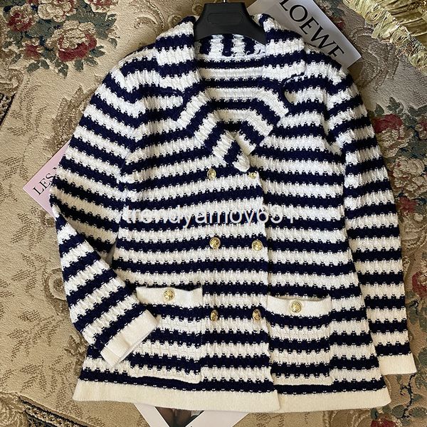 women's sweaters xiaoxiang lazy wind stripe knitted cardigan spring and autumn medium long versatile coat for women, White;black
women's sweaters xiaoxiang lazy wind stripe knitted cardigan spring and autumn medium long versatile coat for women, White;black