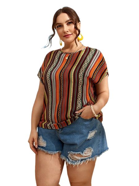 plus geo print dolman sleeve blouse j8nh#, Black
plus geo print dolman sleeve blouse j8nh#, Black